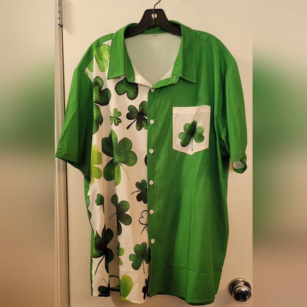 Green Clover Men's Shirt St. Patricks Day